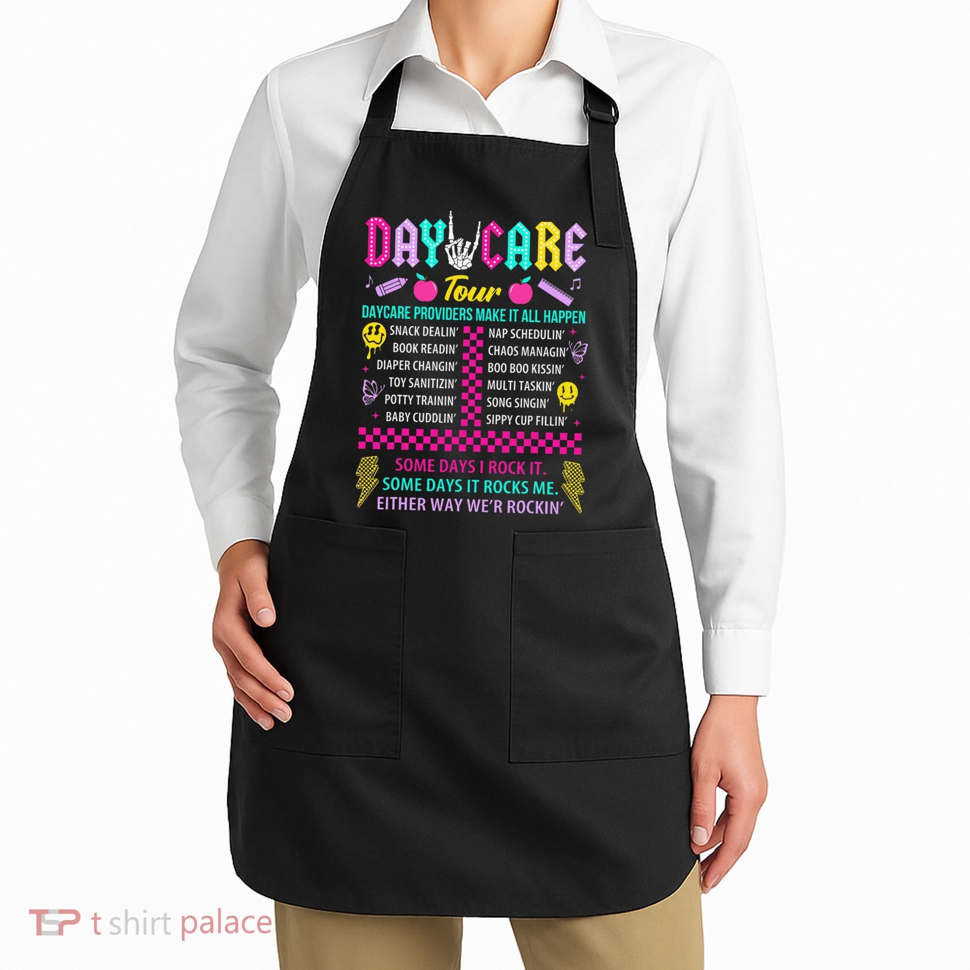 Groovy Day Care Some Days I Rock It Day Care Teacher Life Apron