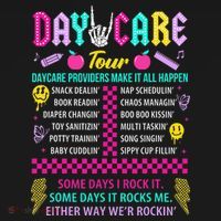 Groovy Day Care Some Days I Rock It Day Care Teacher Life Ornament thumb 1