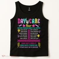 Groovy Day Care Some Days I Rock It Day Care Teacher Life Tank Top thumb 2