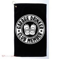 Garage Drinker Club Member Day Drinking Dad Beer Golf Towel thumb 0