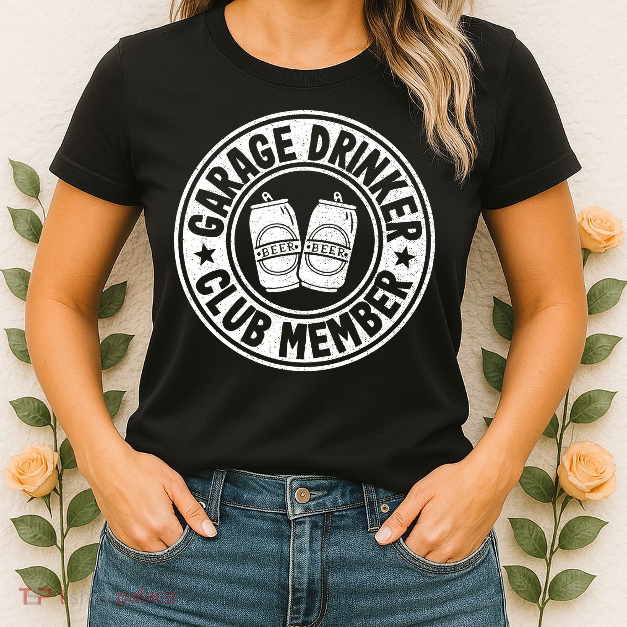 Garage Drinker Club Member Day Drinking Dad Beer Women's T-Shirt