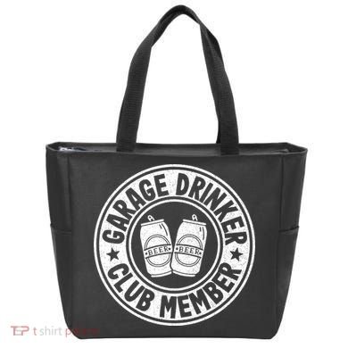 Garage Drinker Club Member Day Drinking Dad Beer Tote Bag