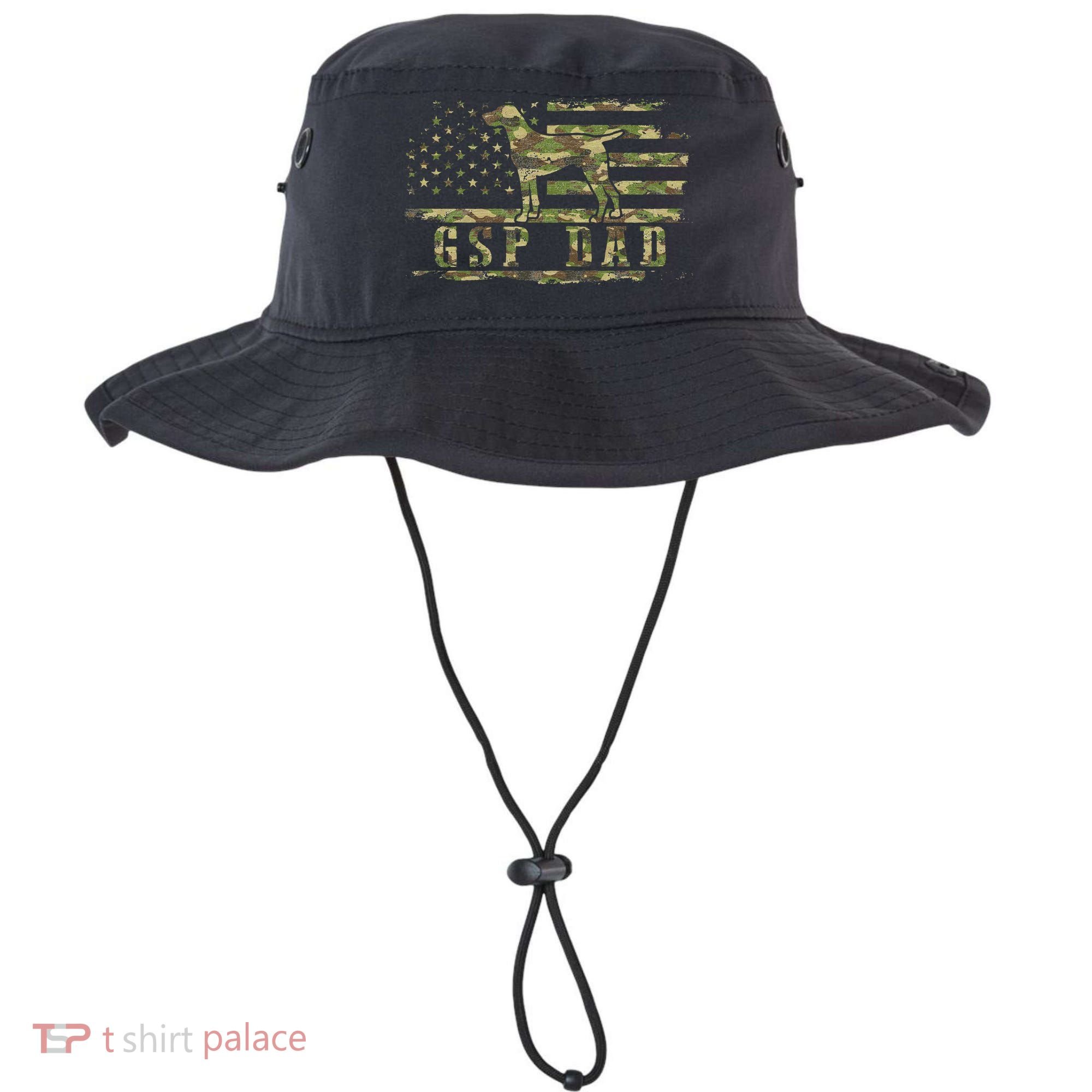 Gsp Dad Camo American Flag German Shorthaired Pointer Dog Bucket Hat