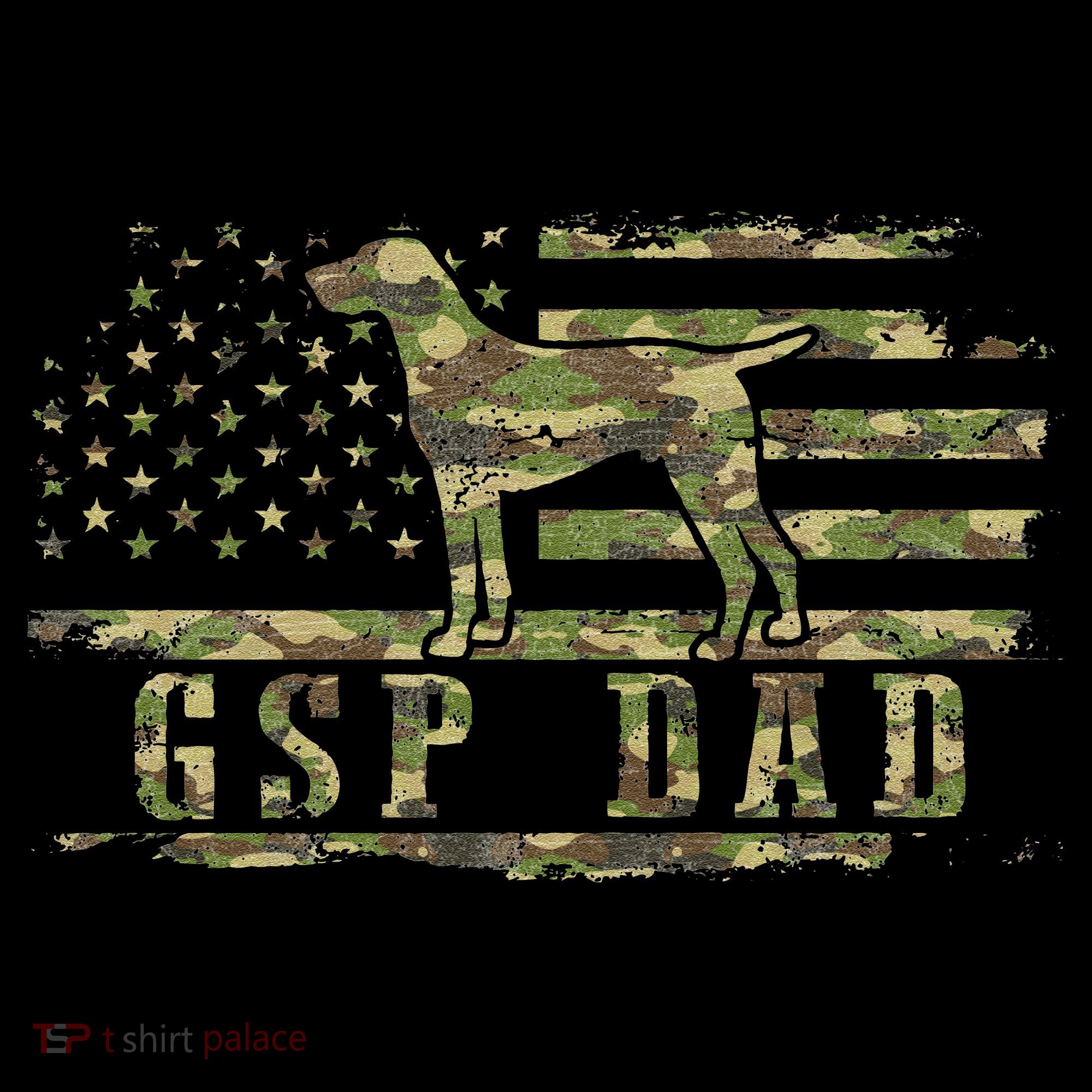Gsp Dad Camo American Flag German Shorthaired Pointer Dog Coffee Mug