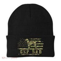 Gsp Dad Camo American Flag German Shorthaired Pointer Dog Beanie thumb 0