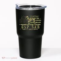 Gsp Dad Camo American Flag German Shorthaired Pointer Dog Tumbler thumb 0