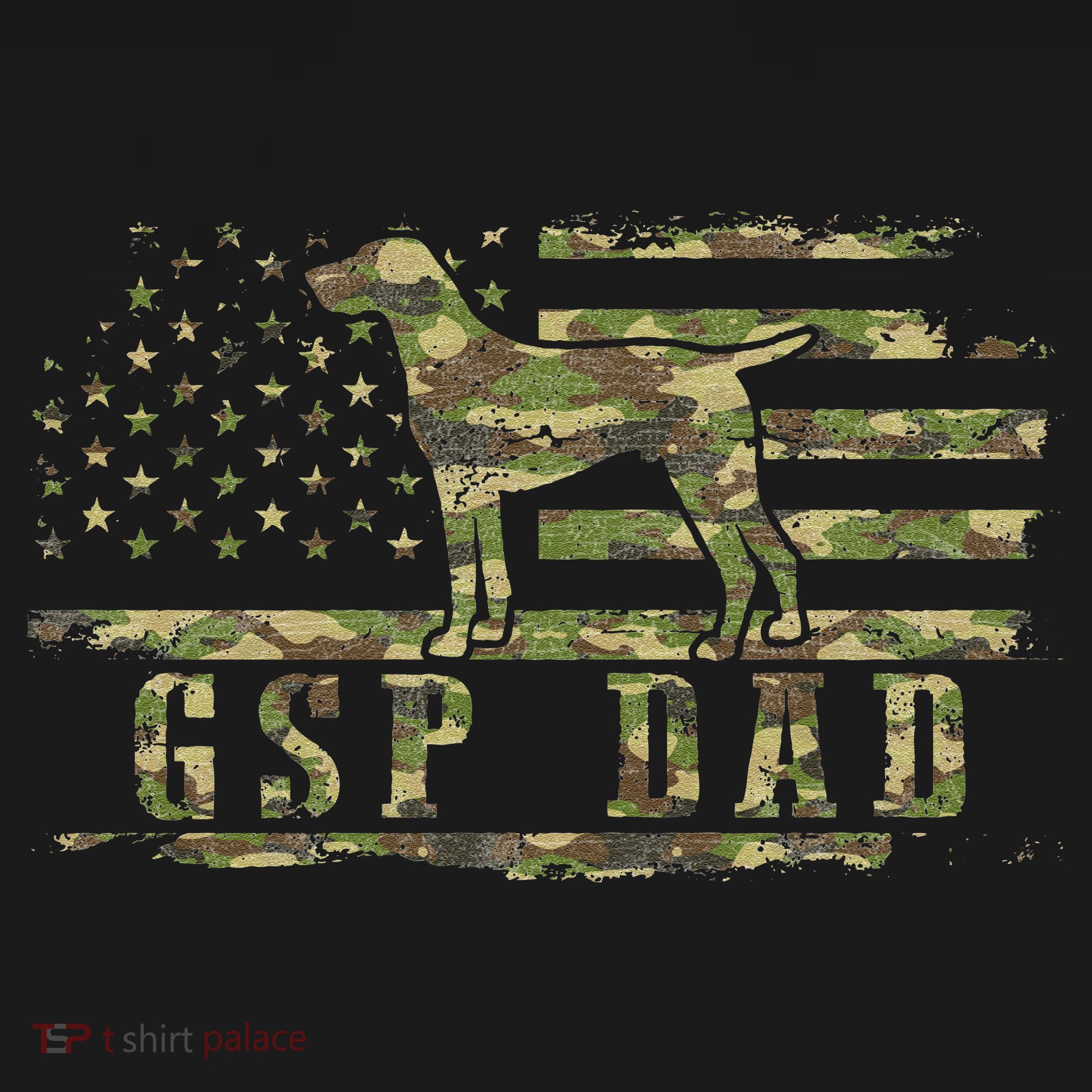 Gsp Dad Camo American Flag German Shorthaired Pointer Dog Tote Bag