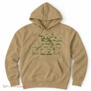 Gsp Dad Camo American Flag German Shorthaired Pointer Dog Hoodie