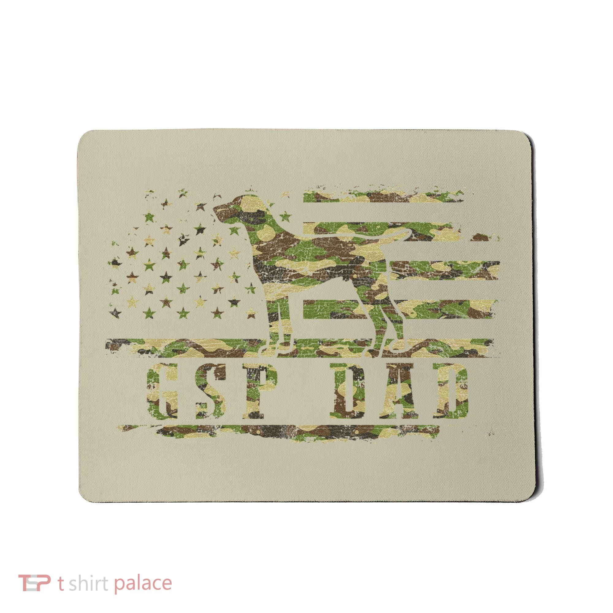 Gsp Dad Camo American Flag German Shorthaired Pointer Dog Mousepad