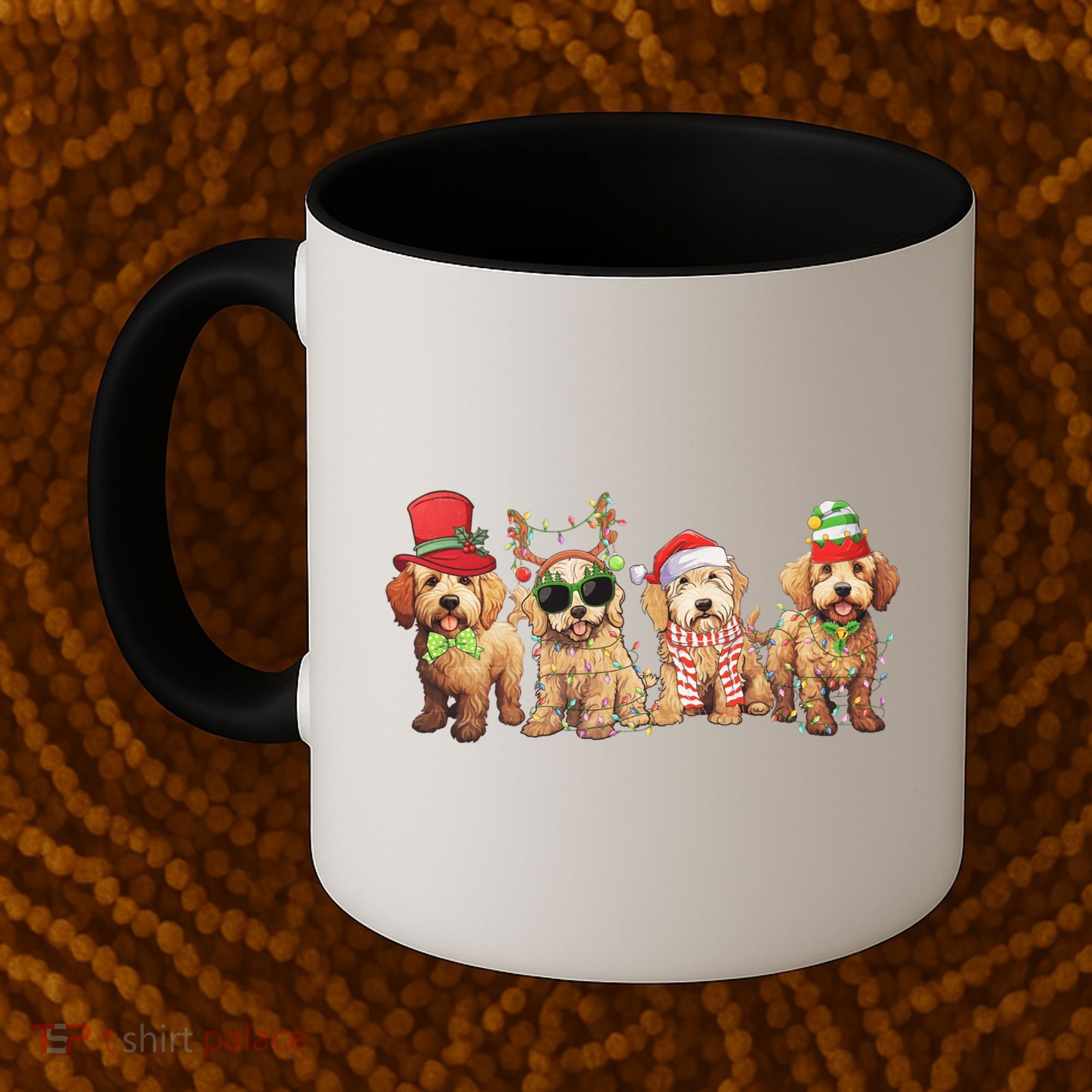 Golden Doodle Christmas Dogs Xmas Lights Christmas Xmas Tree Gift Coffee Mug