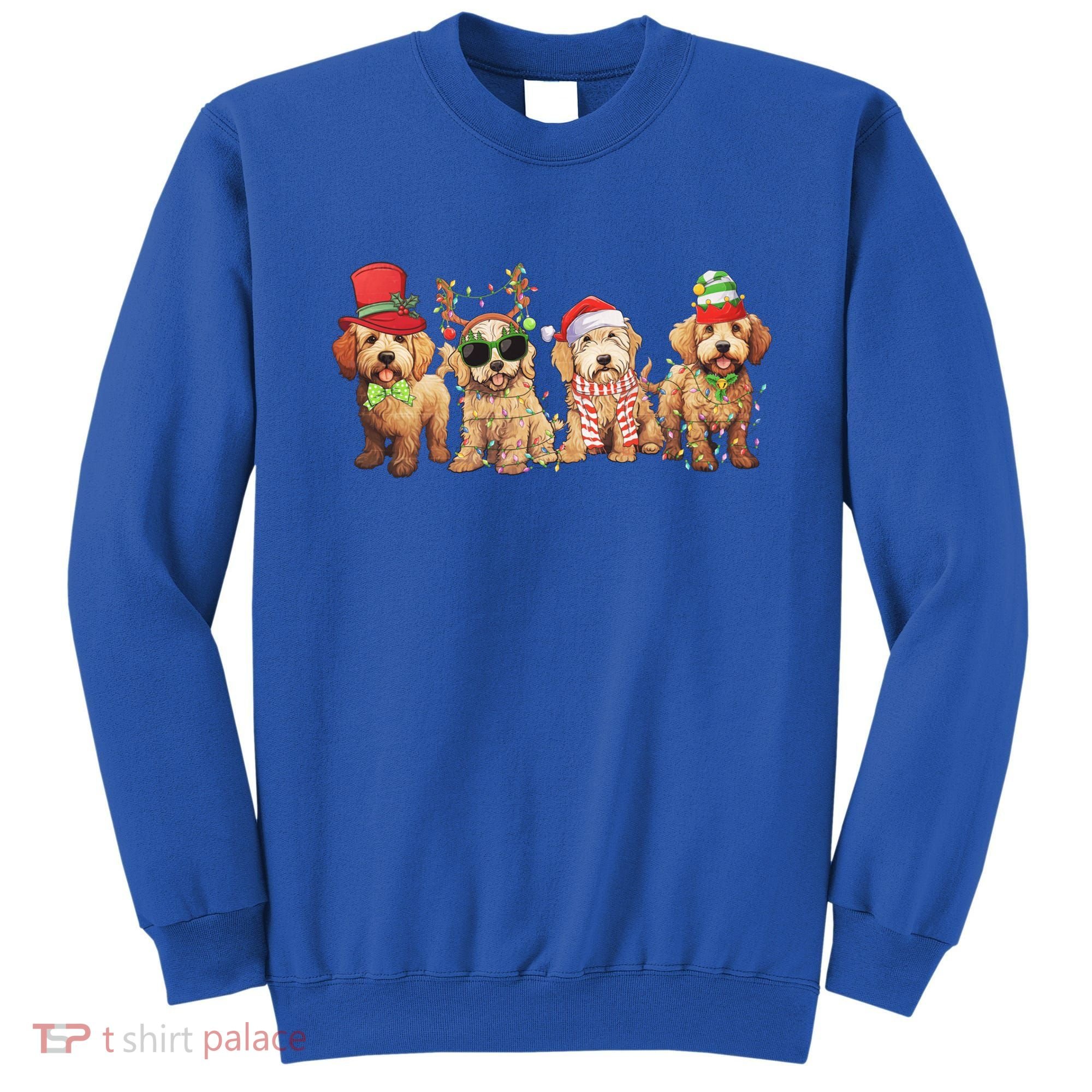 Golden Doodle Christmas Dogs Xmas Lights Christmas Xmas Tree Gift Sweatshirt