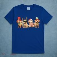 Golden Doodle Christmas Dogs Xmas Lights Christmas Xmas Tree Gift T-Shirt thumb 5