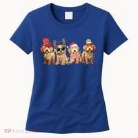 Golden Doodle Christmas Dogs Xmas Lights Christmas Xmas Tree Gift Women's T-Shirt thumb 0