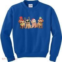 Golden Doodle Christmas Dogs Xmas Lights Christmas Xmas Tree Gift Kids Sweatshirt thumb 0