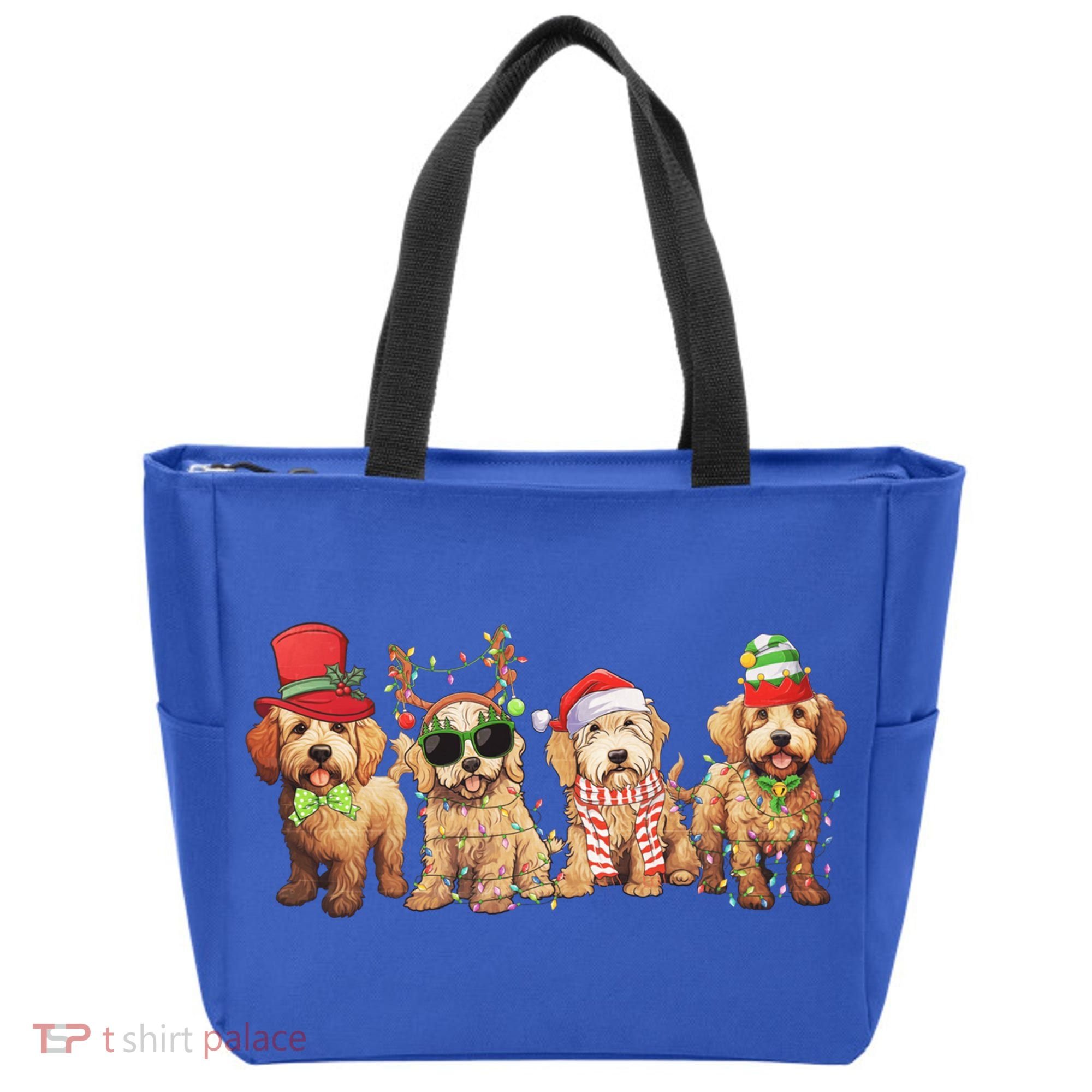 Golden Doodle Christmas Dogs Xmas Lights Christmas Xmas Tree Gift Tote Bag