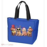 Golden Doodle Christmas Dogs Xmas Lights Christmas Xmas Tree Gift Tote Bag thumb 3