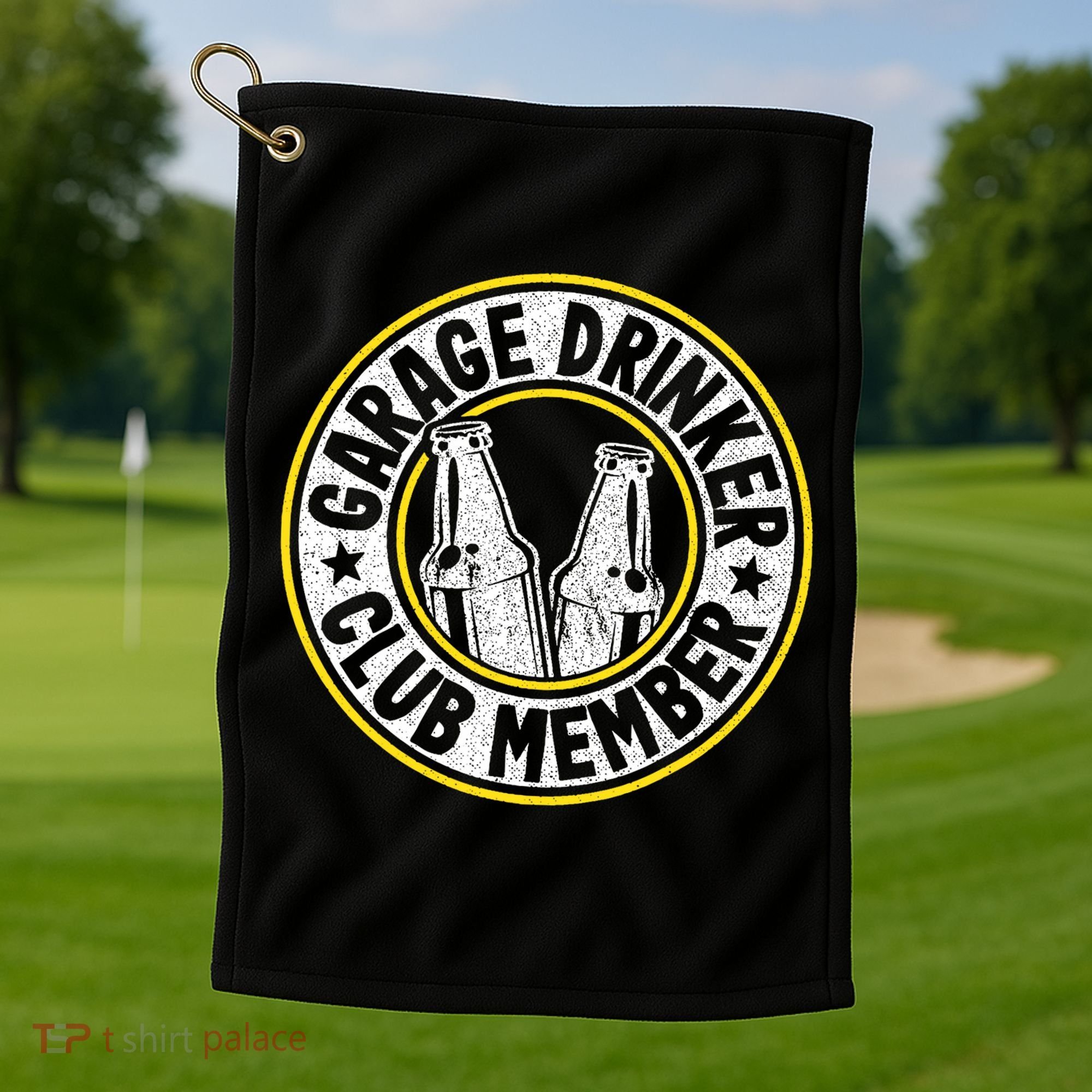 Garage Drinker Club Member Golf Towel