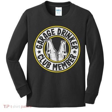 Garage Drinker Club Member Kids Long Sleeve Shirt