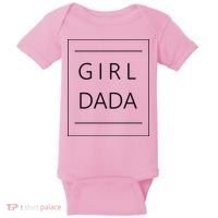 Girl Dada Cute Gift For Dad Baby Bodysuit thumb 0