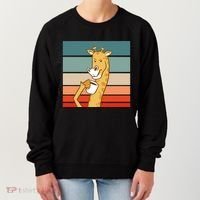 Giraffe Drinking Coffee Retro Sunset Women's Sweatshirt thumb 0