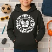 Garage Drinker Club Member Day Drinking Dad Beer Garage Kids Hoodie thumb 2