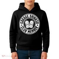 Garage Drinker Club Member Day Drinking Dad Beer Garage Kids Hoodie thumb 4