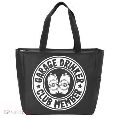 Garage Drinker Club Member Day Drinking Dad Beer Garage Tote Bag
