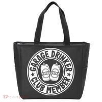 Garage Drinker Club Member Day Drinking Dad Beer Garage Tote Bag thumb 0