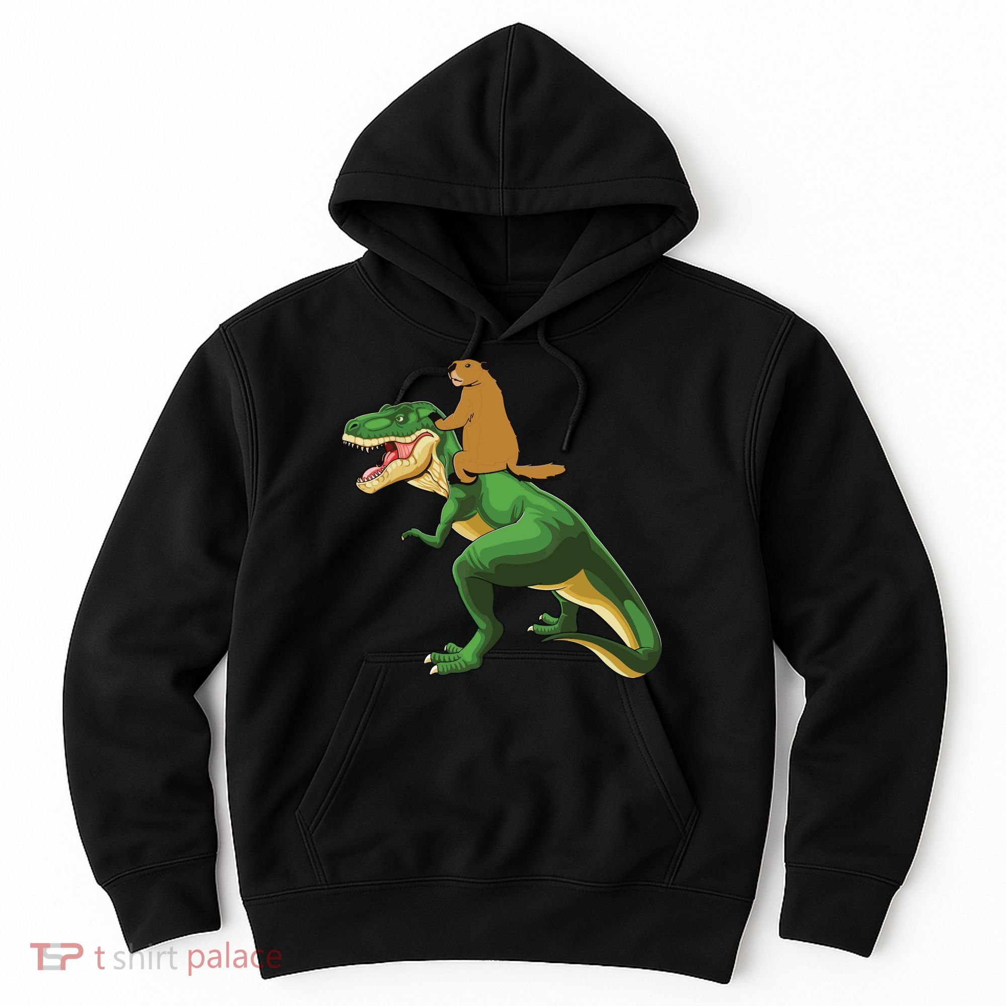 Groundhog Day Dinosaur Gift Shadow Hoodie