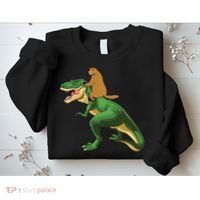 Groundhog Day Dinosaur Gift Shadow Sweatshirt thumb 2