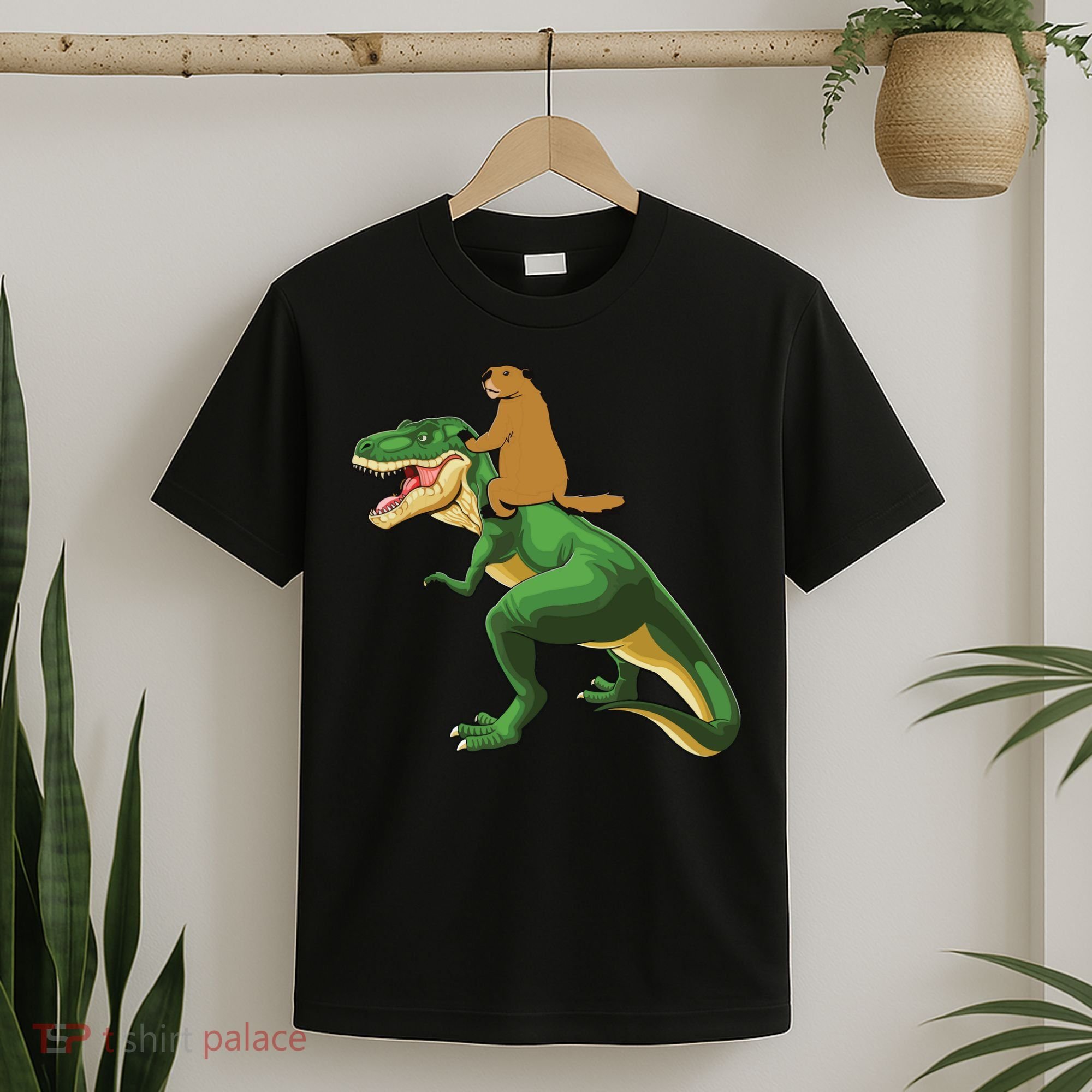 Groundhog Day Dinosaur Gift Shadow T-Shirt