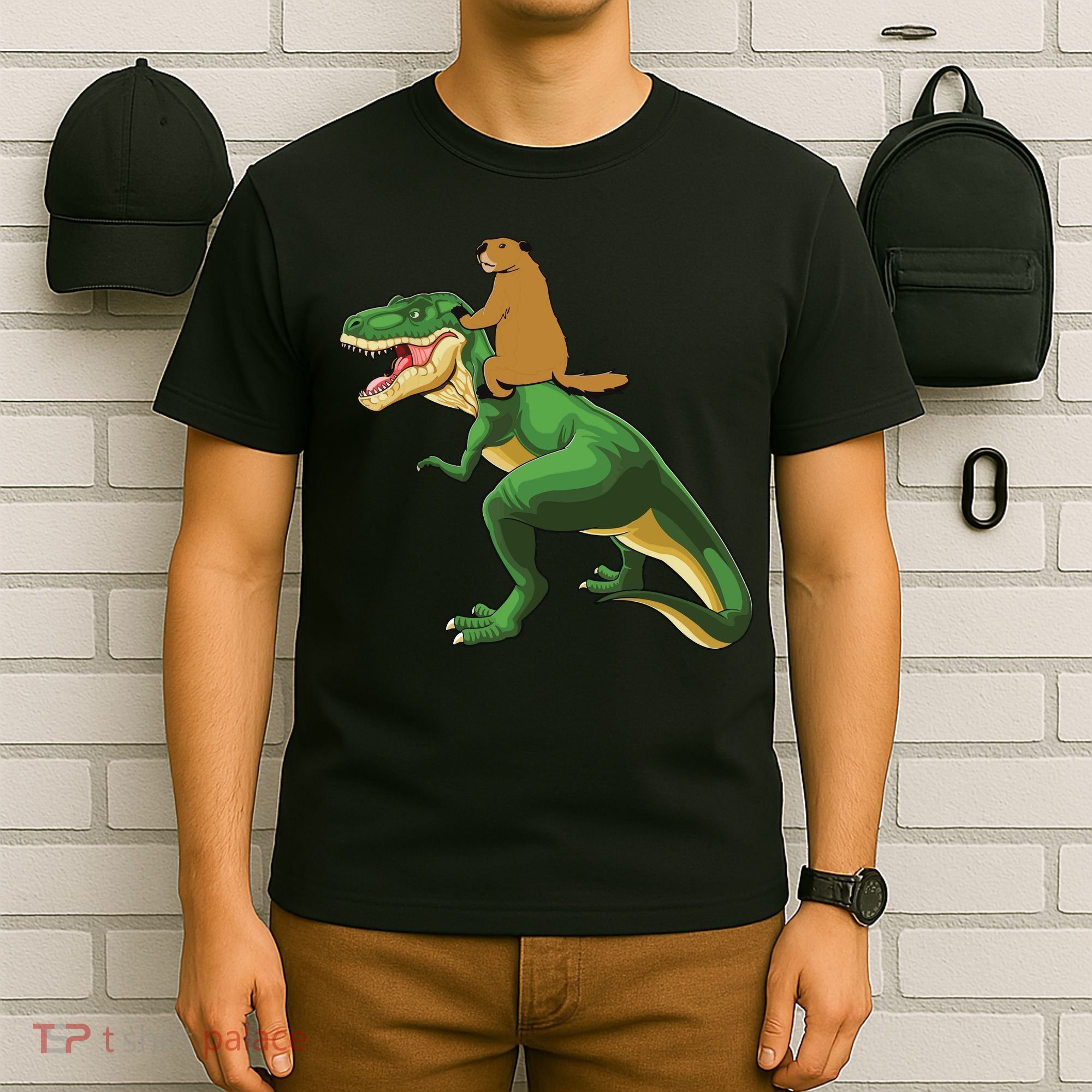 Groundhog Day Dinosaur Gift Shadow T-Shirt