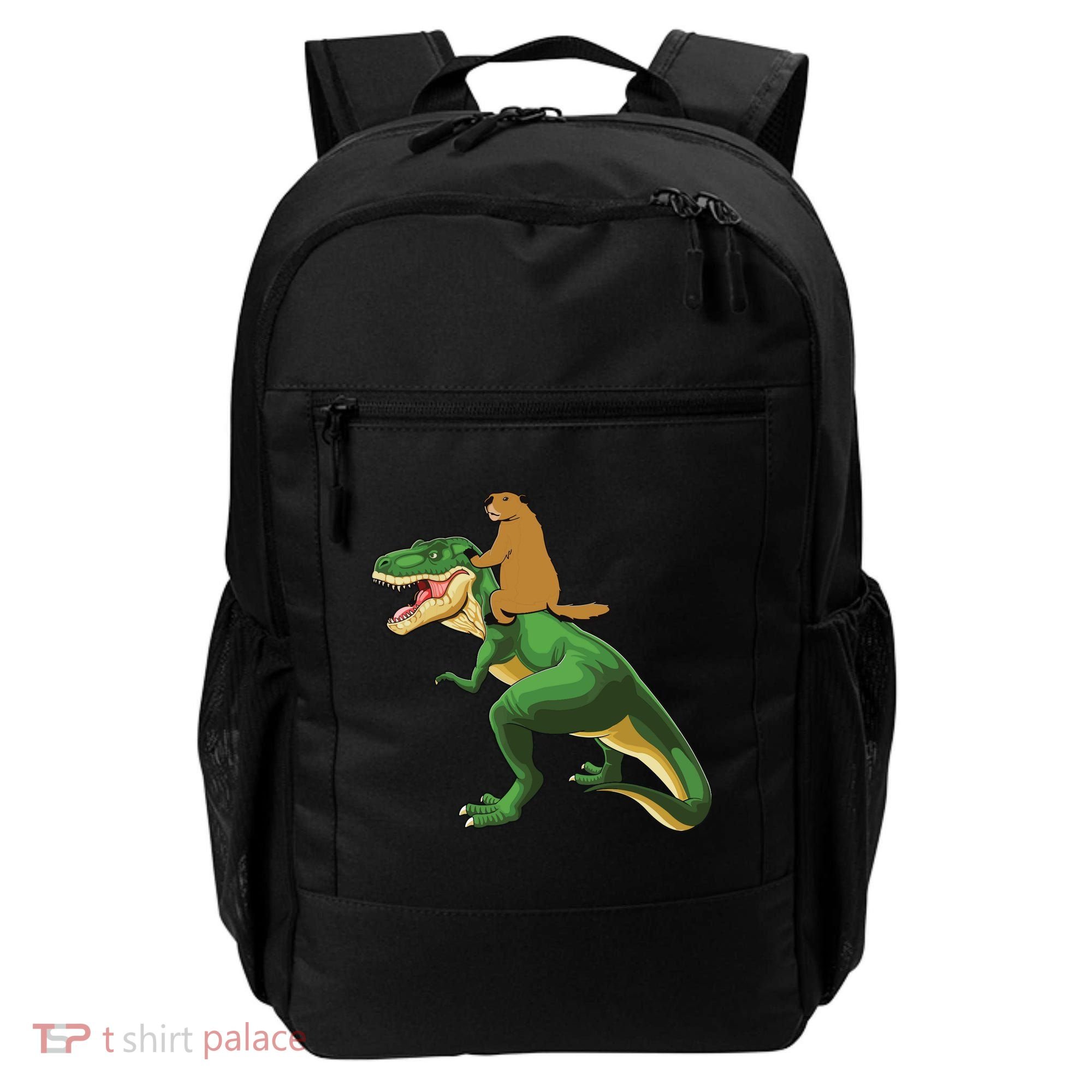 Groundhog Day Dinosaur Gift Shadow Backpack
