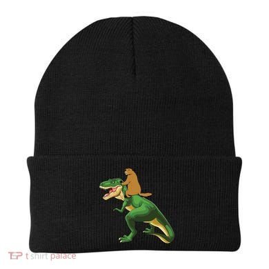 Groundhog Day Dinosaur Gift Shadow Beanie