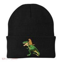 Groundhog Day Dinosaur Gift Shadow Beanie thumb 0