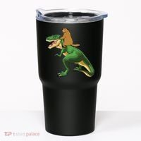 Groundhog Day Dinosaur Gift Shadow Tumbler thumb 0