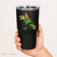 Groundhog Day Dinosaur Gift Shadow Tumbler thumb 2