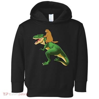 Groundhog Day Dinosaur Gift Shadow Toddler Hoodie