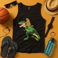 Groundhog Day Dinosaur Gift Shadow Tank Top thumb 4