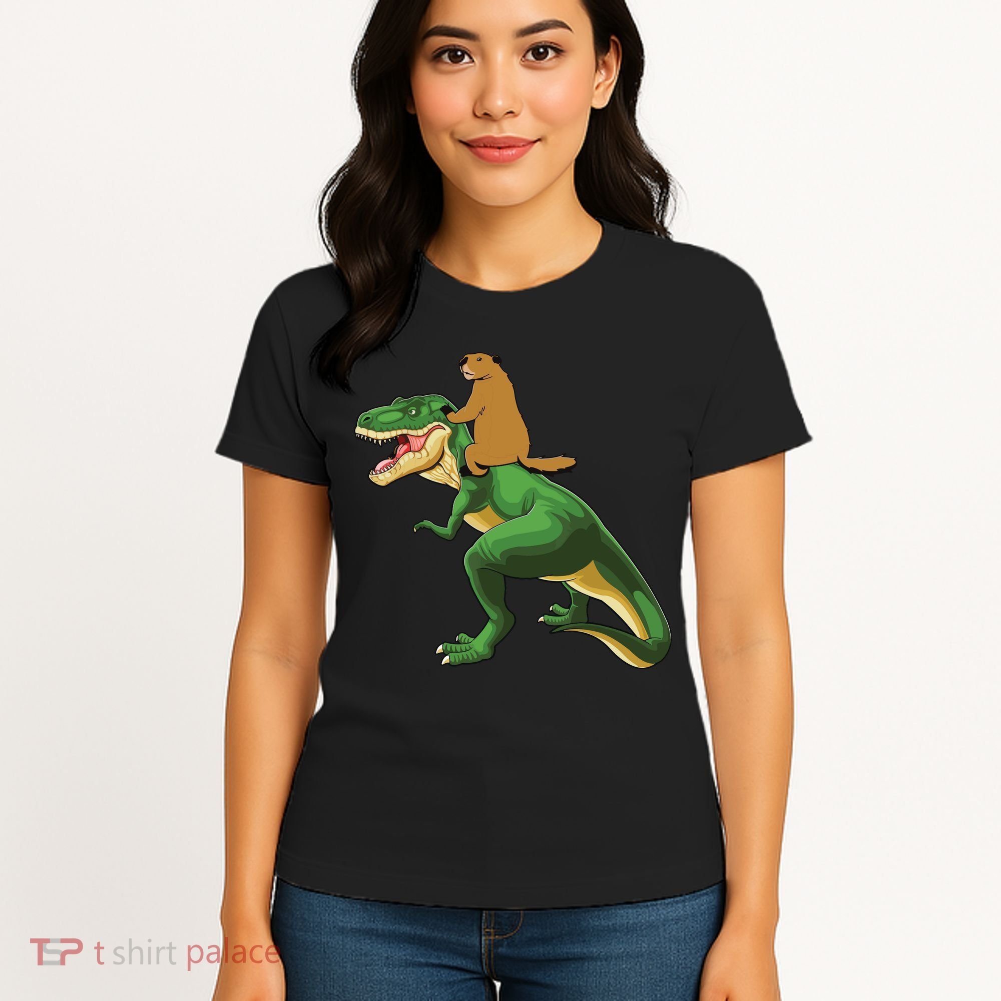 Groundhog Day Dinosaur Gift Shadow Women's T-Shirt