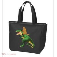 Groundhog Day Dinosaur Gift Shadow Tote Bag thumb 3