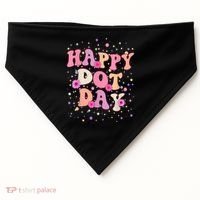 Groovy Dot Day For Teacher Happy Dot Day Gift USA-Made Doggie Bandana thumb 0