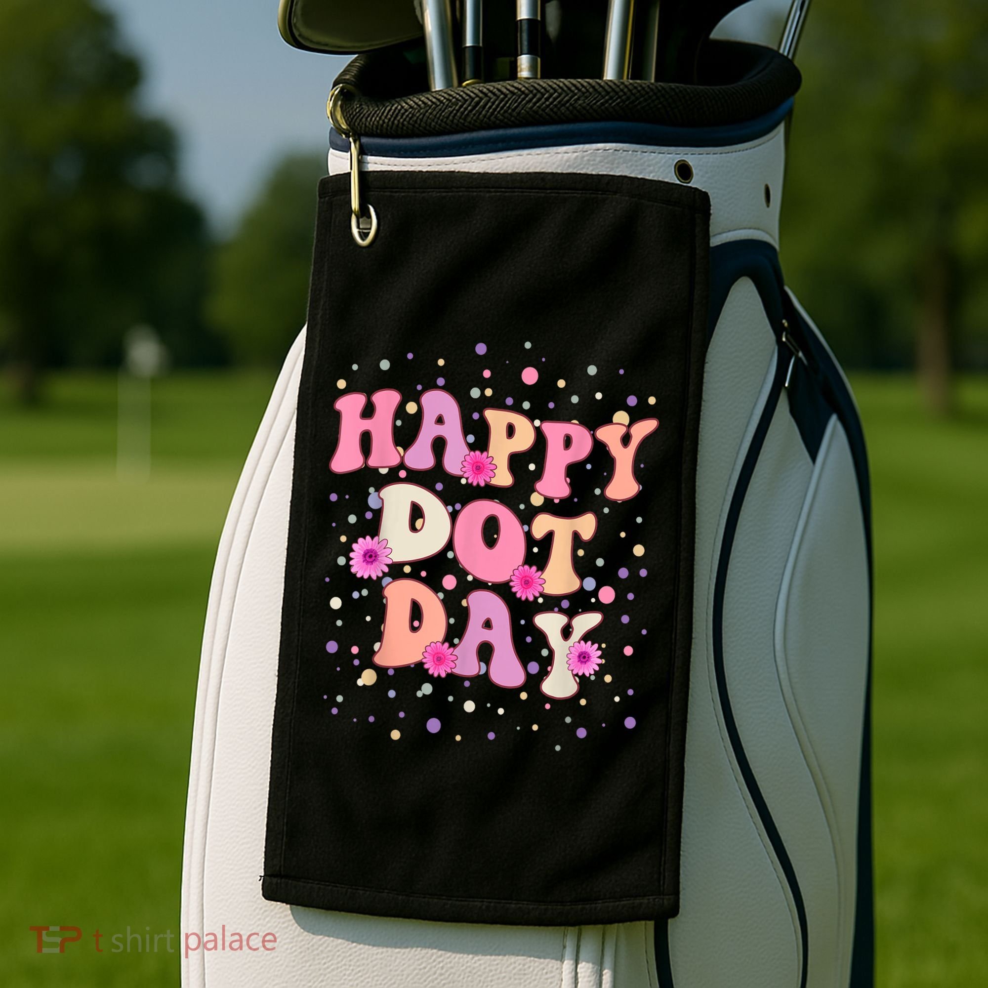 Groovy Dot Day For Teacher Happy Dot Day Gift Golf Towel