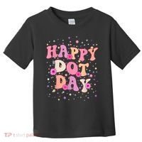 Groovy Dot Day For Teacher Happy Dot Day Gift Toddler T-Shirt thumb 0
