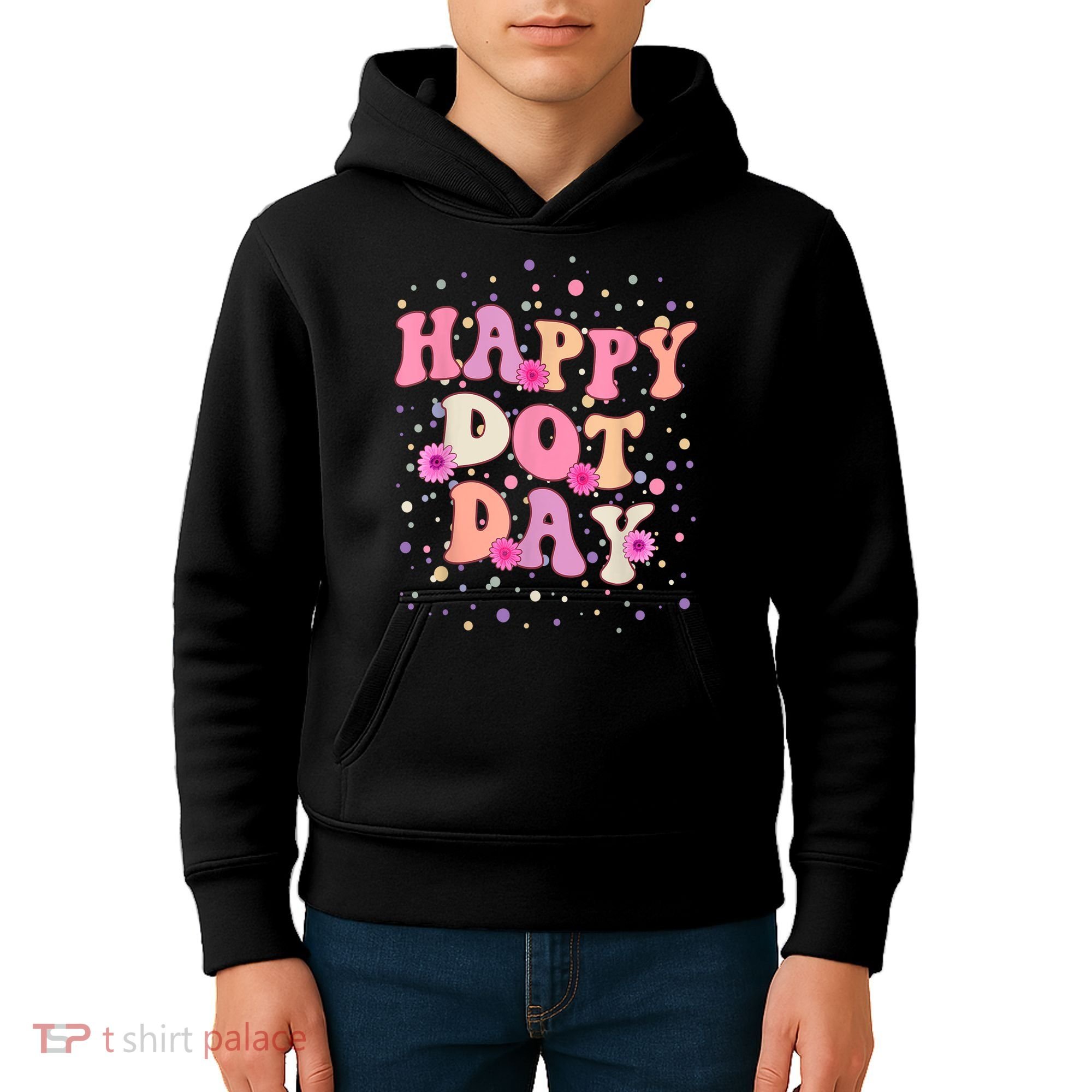 Groovy Dot Day For Teacher Happy Dot Day Gift Kids Hoodie