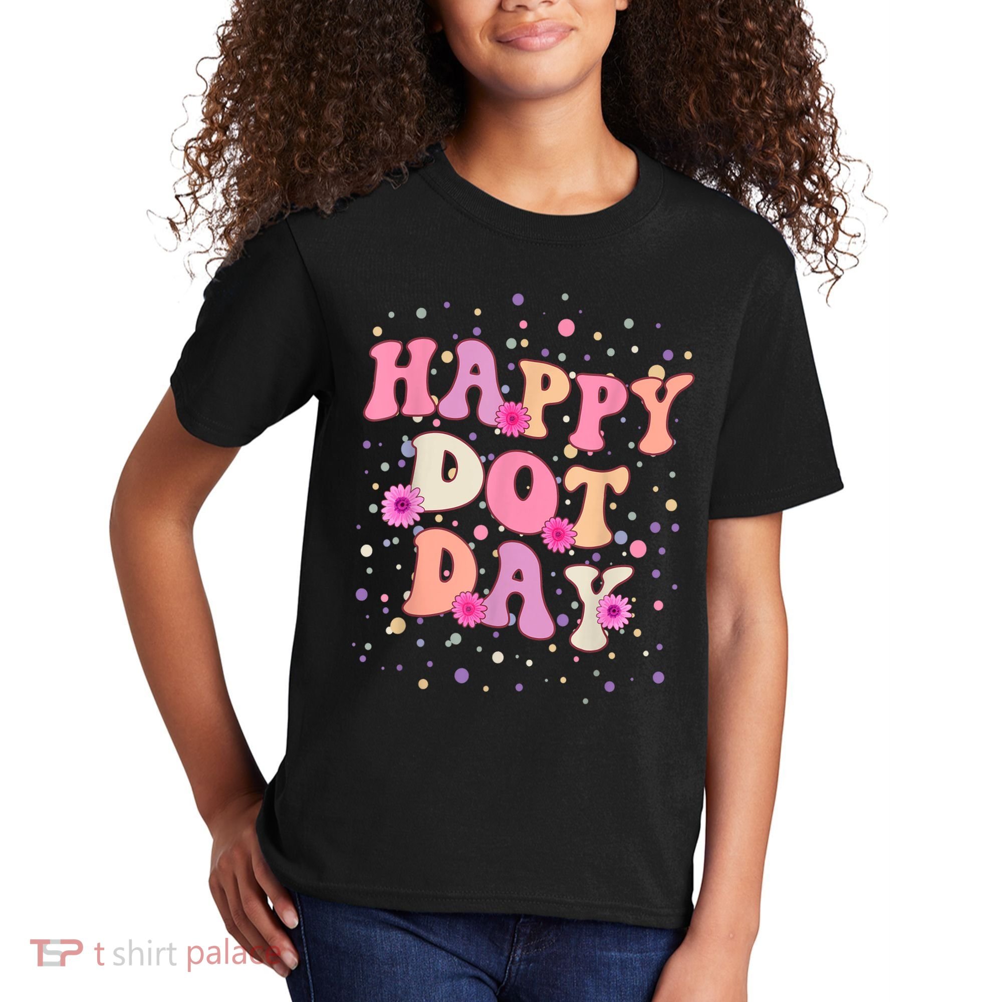 Groovy Dot Day For Teacher Happy Dot Day Gift Kids T-Shirt