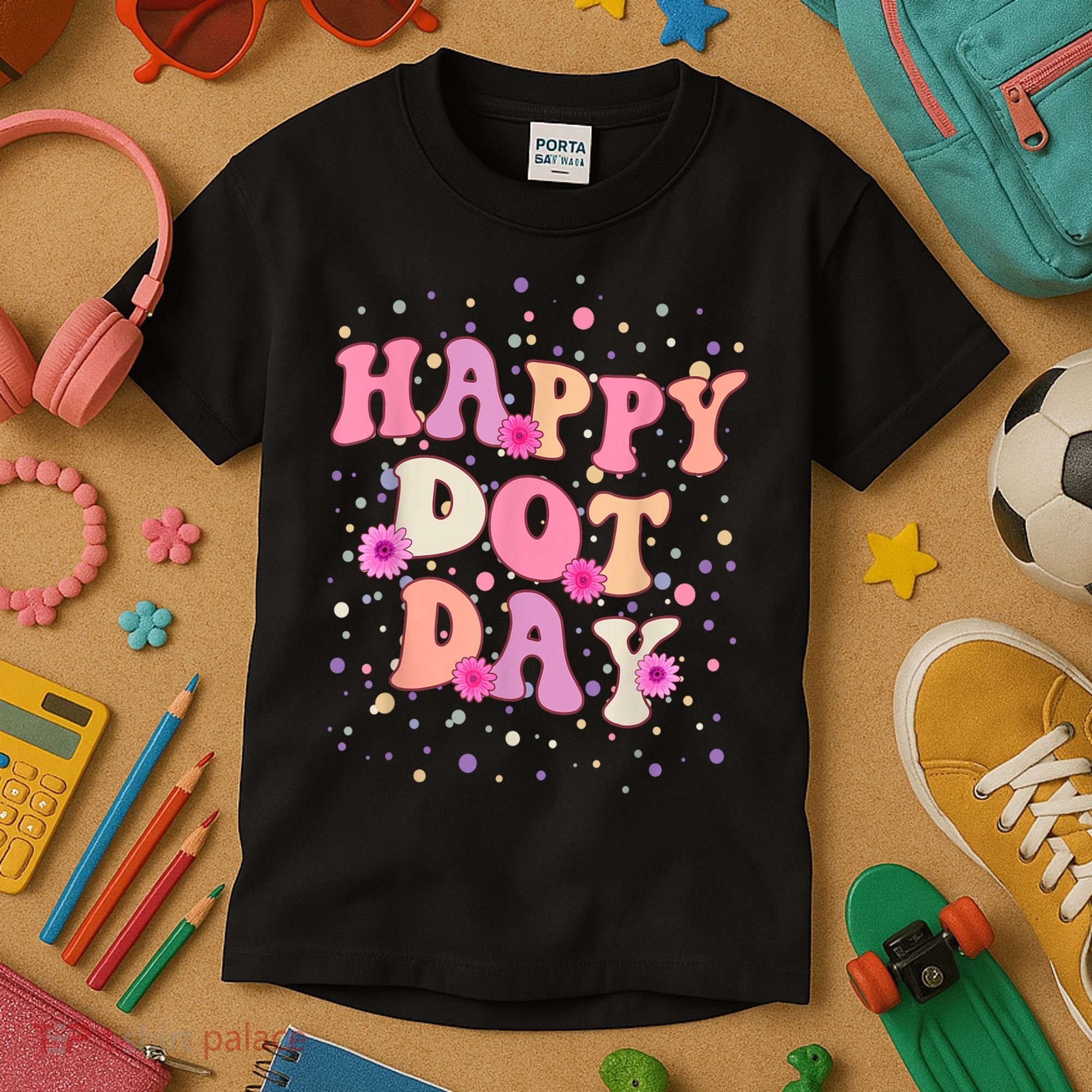Groovy Dot Day For Teacher Happy Dot Day Gift Kids T-Shirt