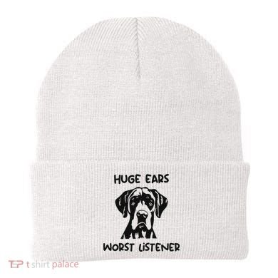 Great Dane Dog Huge Ears Worst Listener Beanie