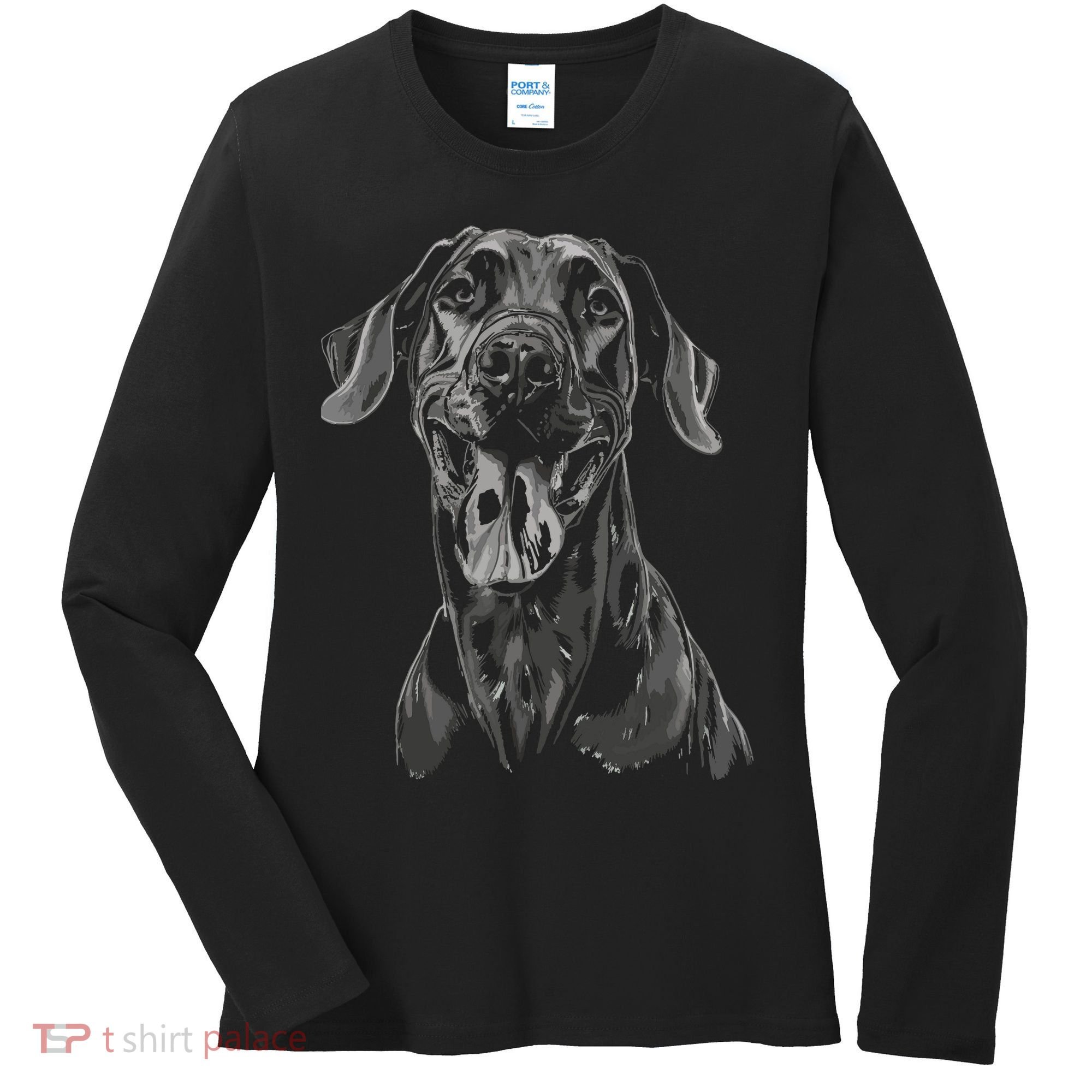 Great Dane Dog Animal Graphic Tees For Men Women Women's Long Sleeve Shirt