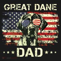 Great Dane Dad Dog Lovers American Flag 4th Of July Ornament thumb 1